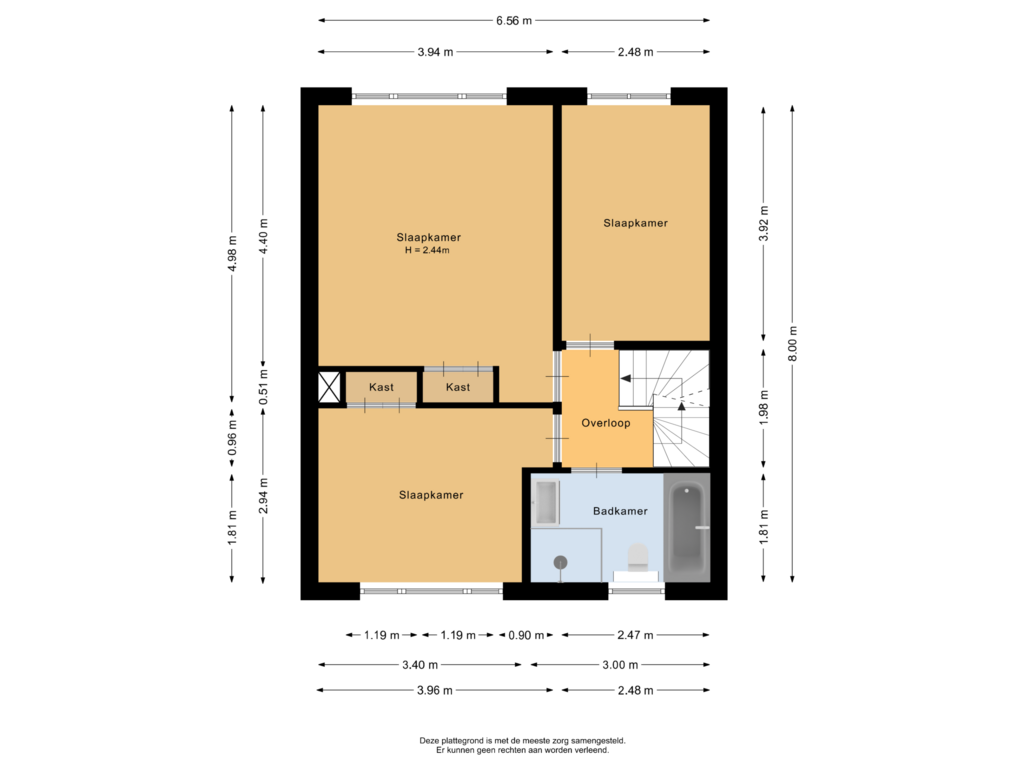 View floorplan of Eerste verdieping of Dr. Schaepmanstraat 5