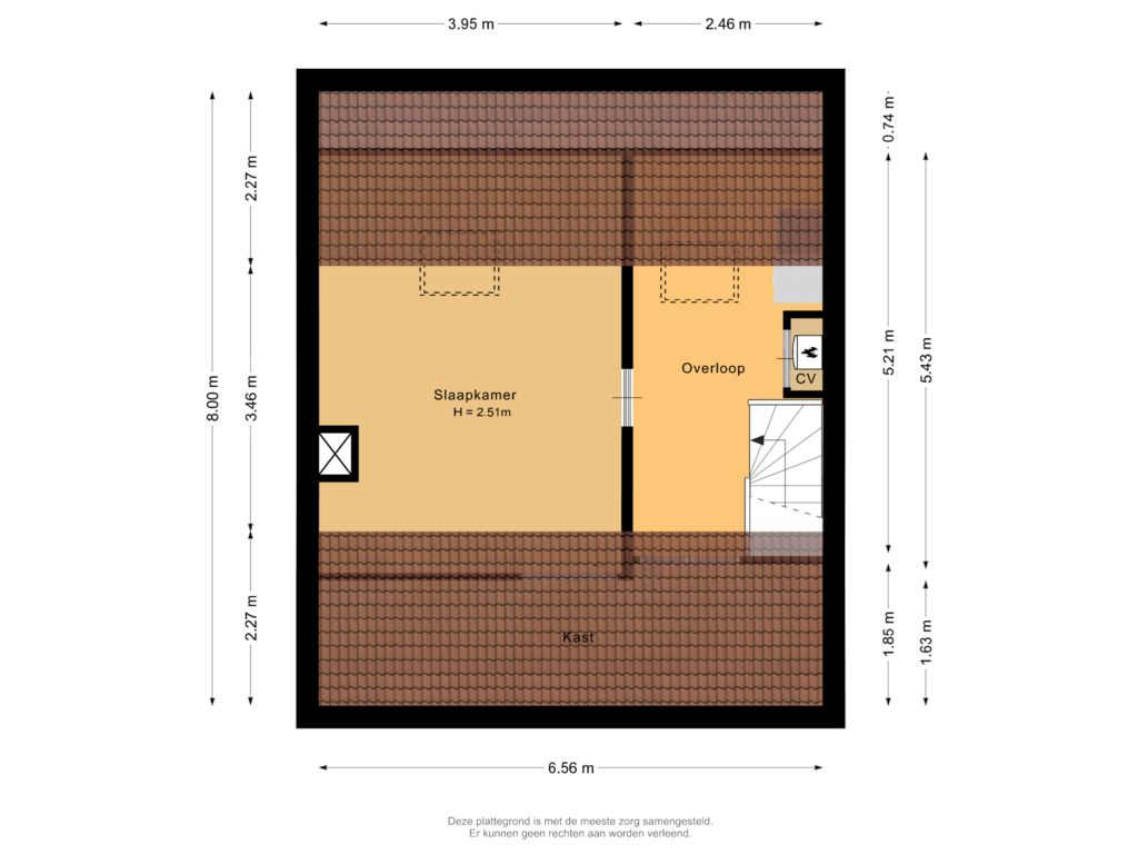 View floorplan of Tweede verdieping of Dr. Schaepmanstraat 5