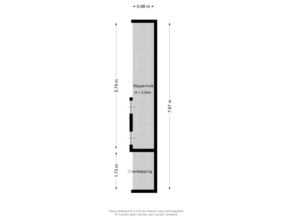 View floorplan of Kippenhok of Dr. Schaepmanstraat 5