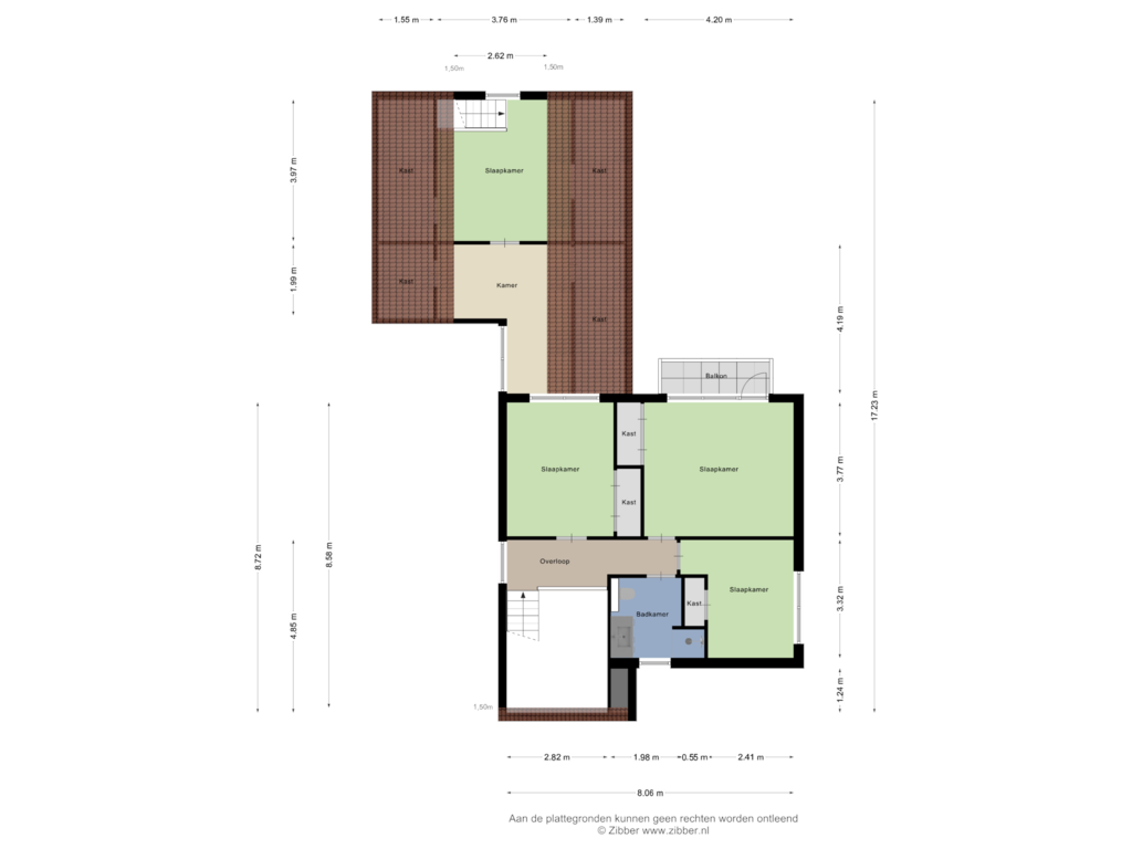 Bekijk plattegrond van Eerste Verdieping van Lattropperstraat 14