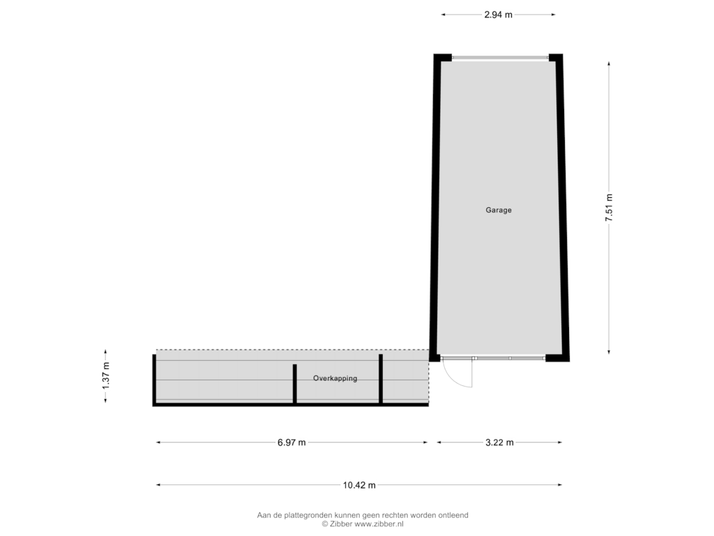 Bekijk plattegrond van Garage van Lattropperstraat 14