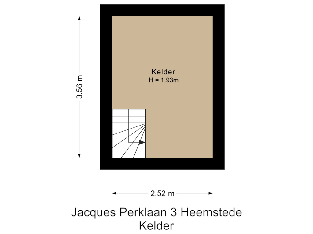 Bekijk plattegrond van Kelder van Jacques Perklaan 3