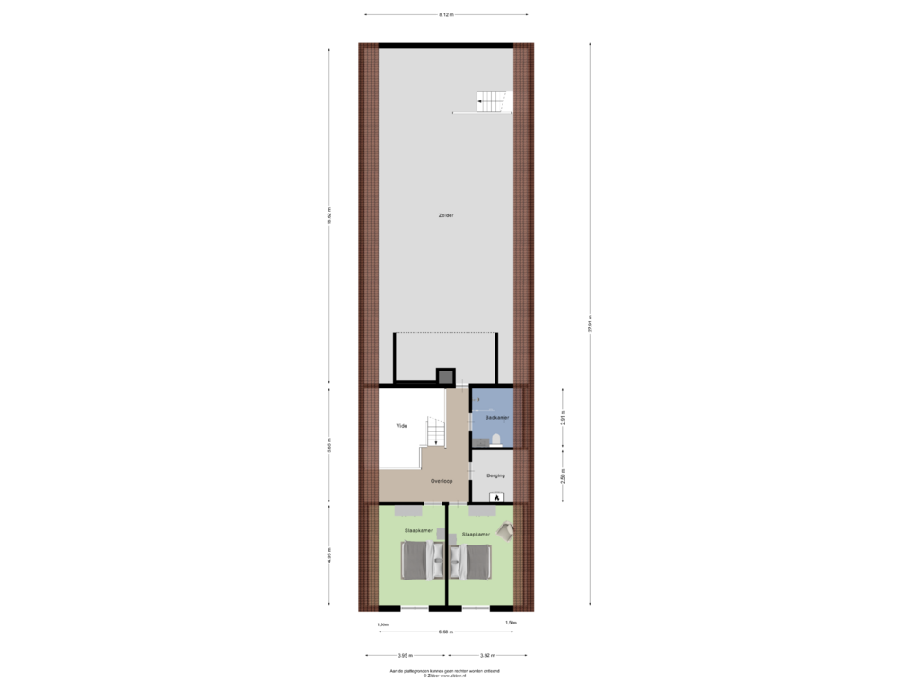 Bekijk plattegrond van Eerste Verdieping van Ruiterweg 2