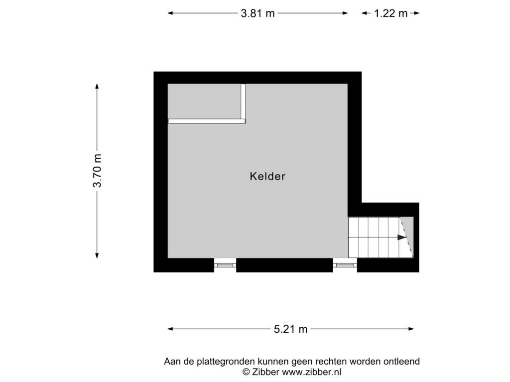 Bekijk plattegrond van Kelder van Ruiterweg 2