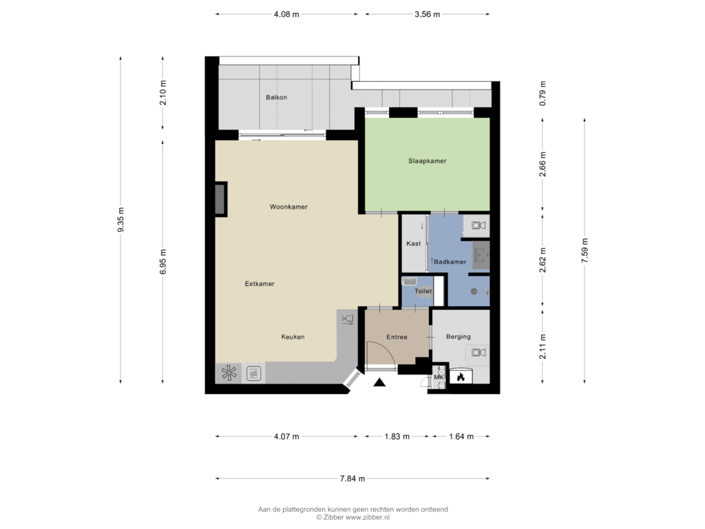 Bekijk plattegrond van Appartement van Molenbelterweg 9-302