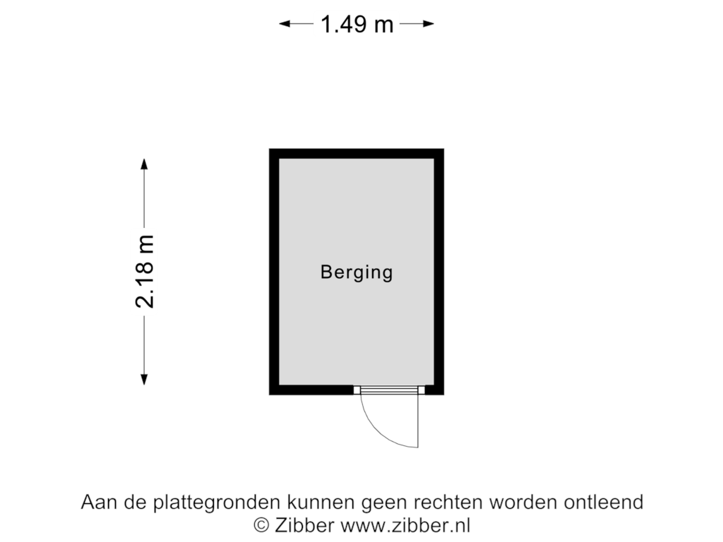 Bekijk plattegrond van Berging van Molenbelterweg 9-302