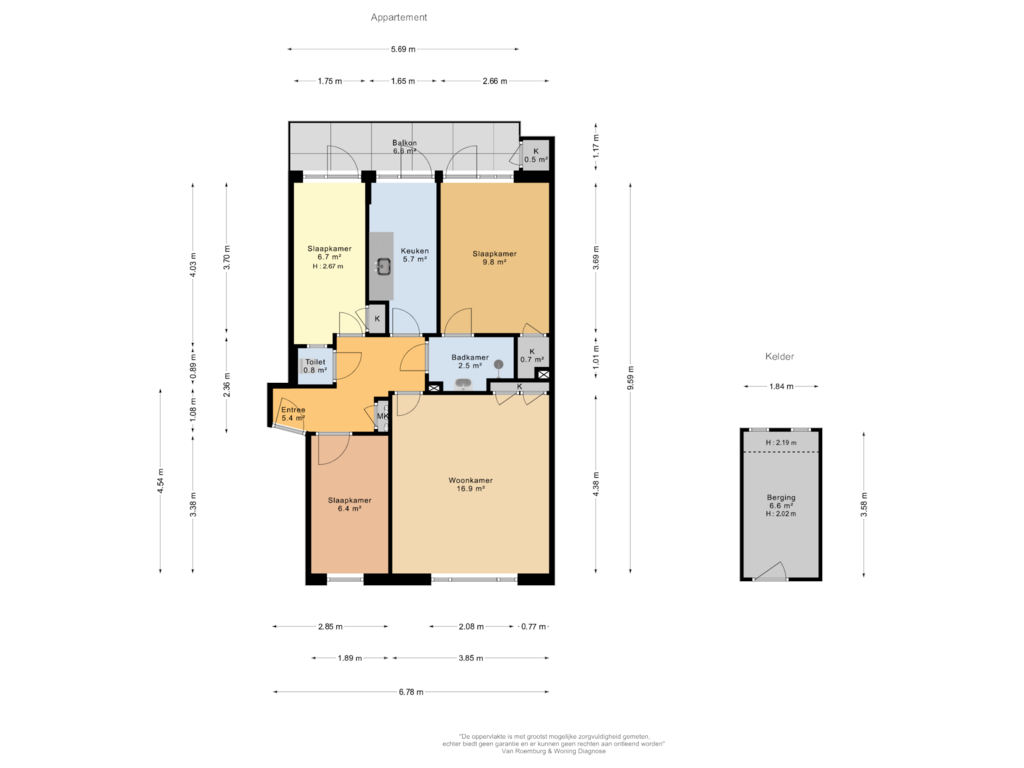 Bekijk plattegrond van Appartement van Granidastraat 82-3