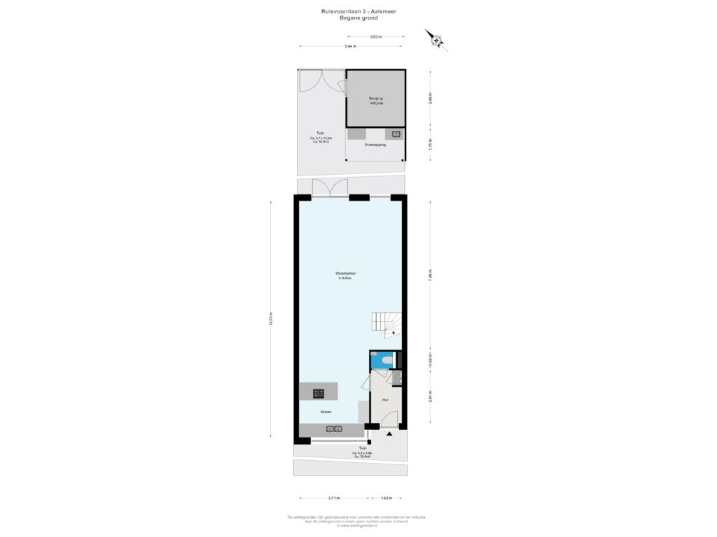 Bekijk plattegrond van Begane grond van Ruisvoornlaan 3