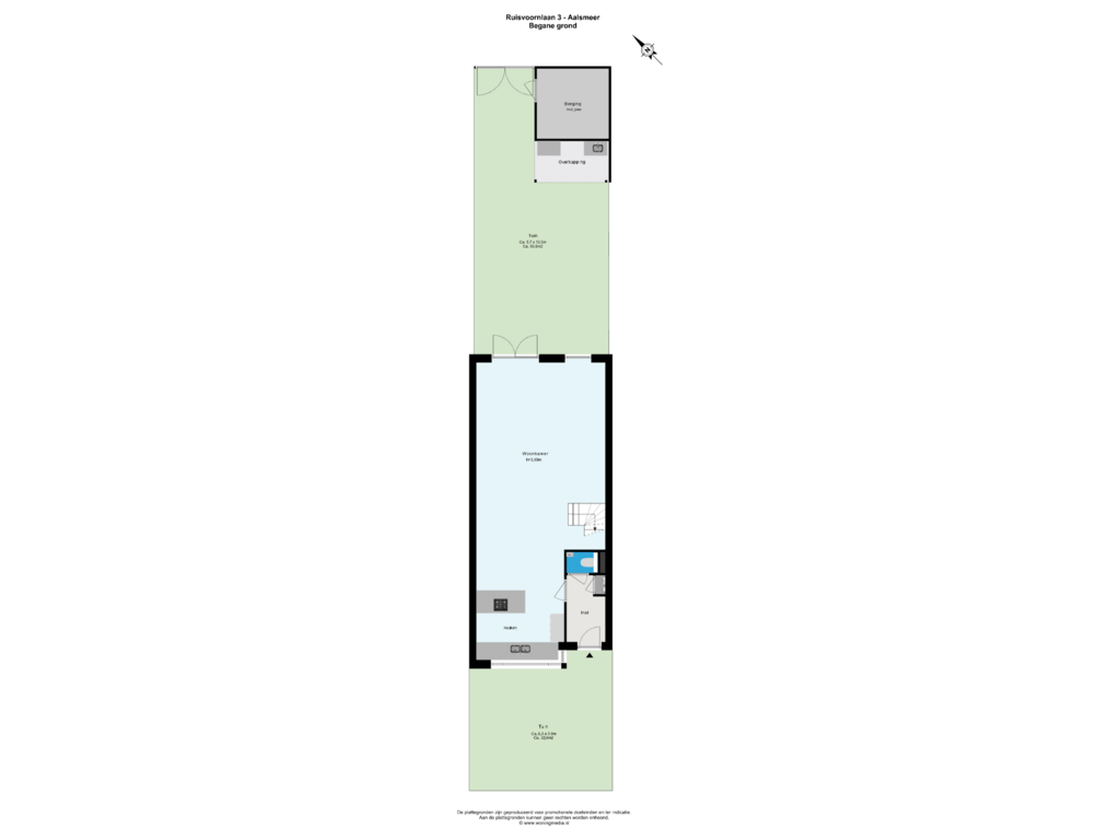 Bekijk plattegrond van Perceeltekening van Ruisvoornlaan 3