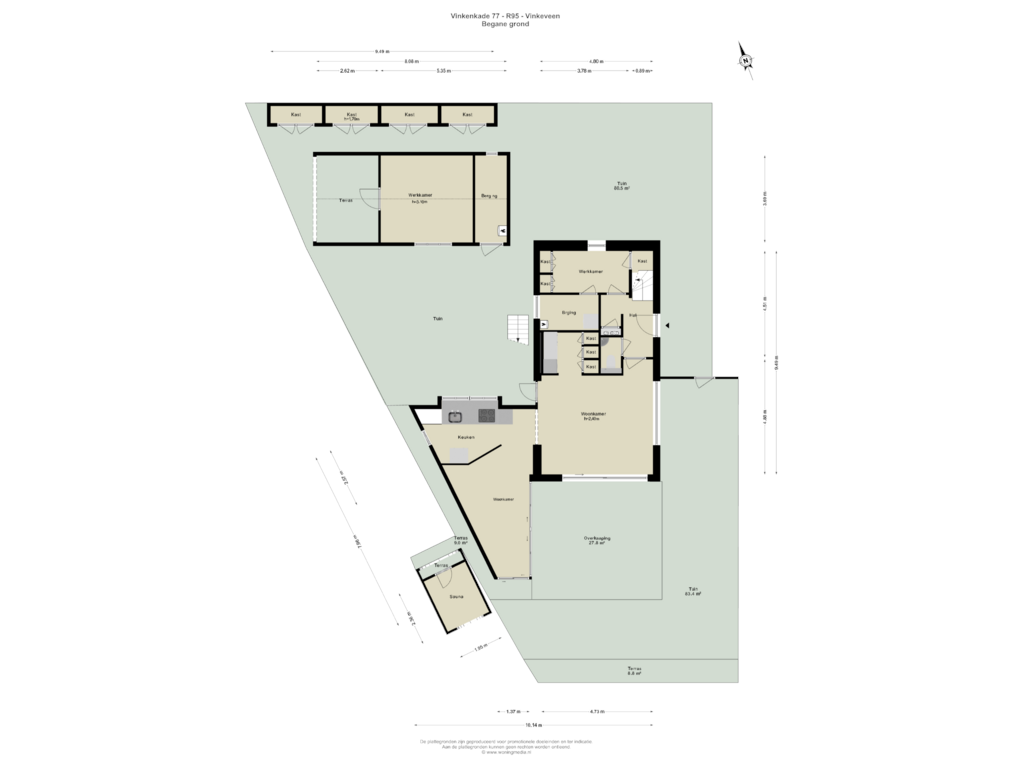 Bekijk plattegrond van Begane grond van Vinkenkade 77-R95