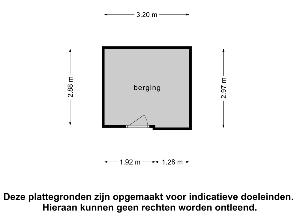 View floorplan of Berging of Keesomstraat 35-C