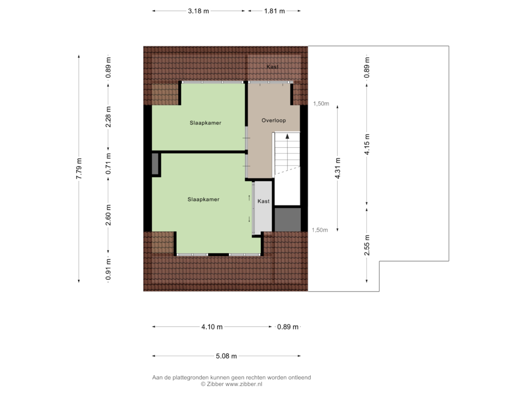 Bekijk plattegrond van Tweede Verdieping van Heukelstraat 25