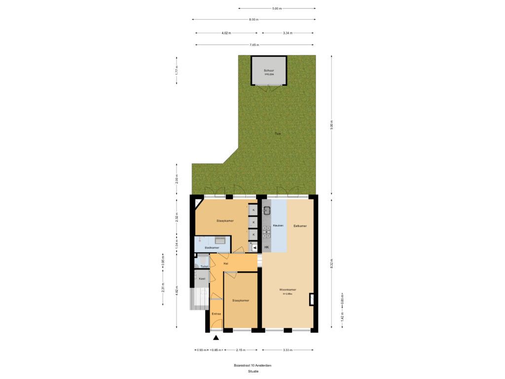 Bekijk plattegrond van Situatie van Baarsstraat 10-H