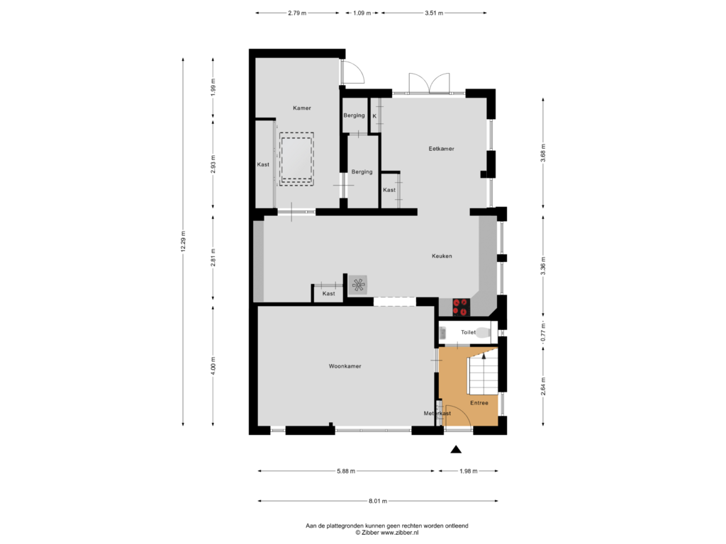 Bekijk plattegrond van Begane Grond van Noordeinde 135