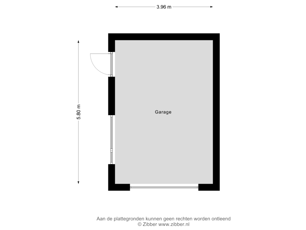 Bekijk plattegrond van Garage van Noordeinde 135