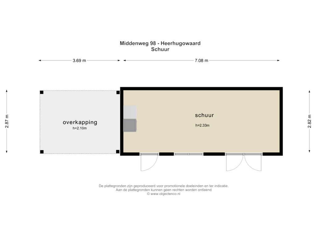 View floorplan of Schuur of Middenweg 98