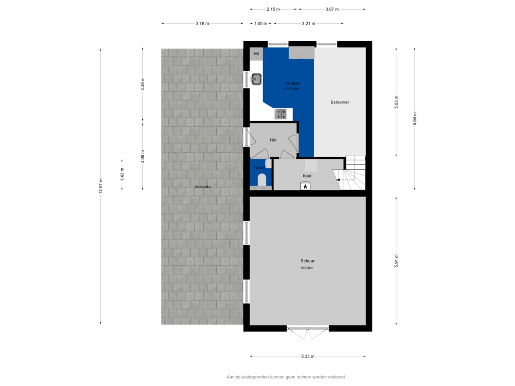 Bekijk plattegrond van Tuinhuis van Baanhoek 375