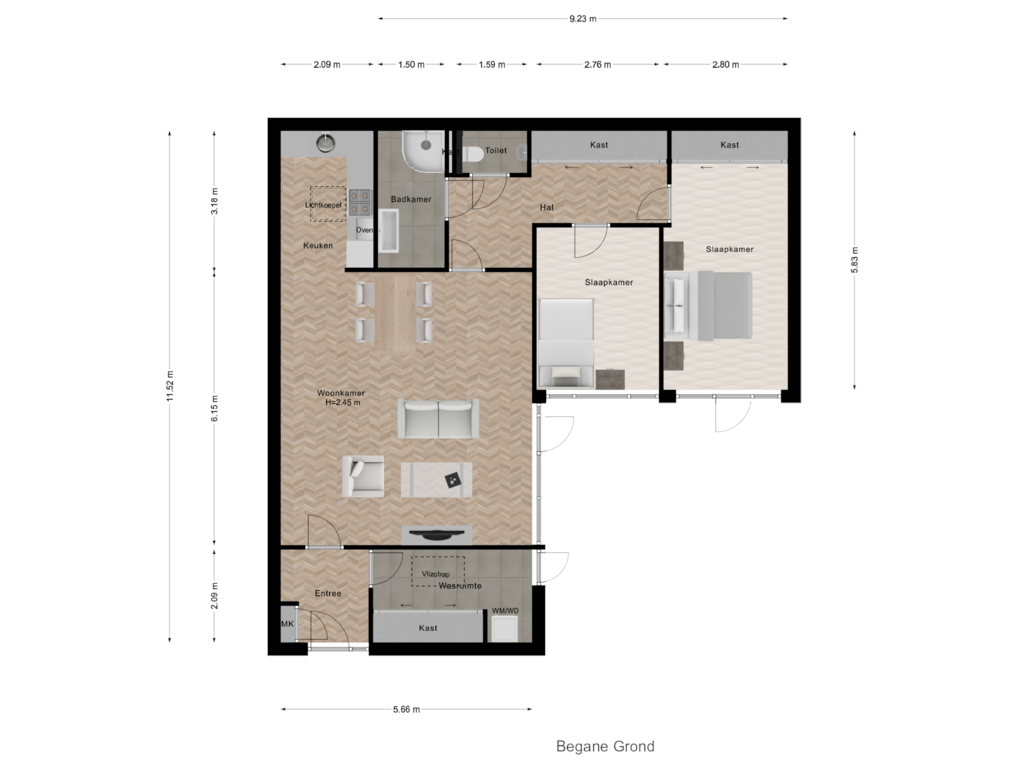 Bekijk plattegrond van Begane Grond van Blinkerd 11