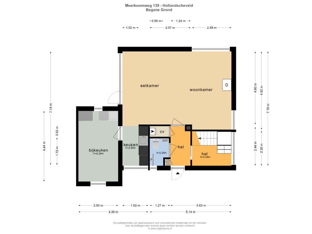 Bekijk plattegrond van BEGANE GROND van Meerboomweg 139