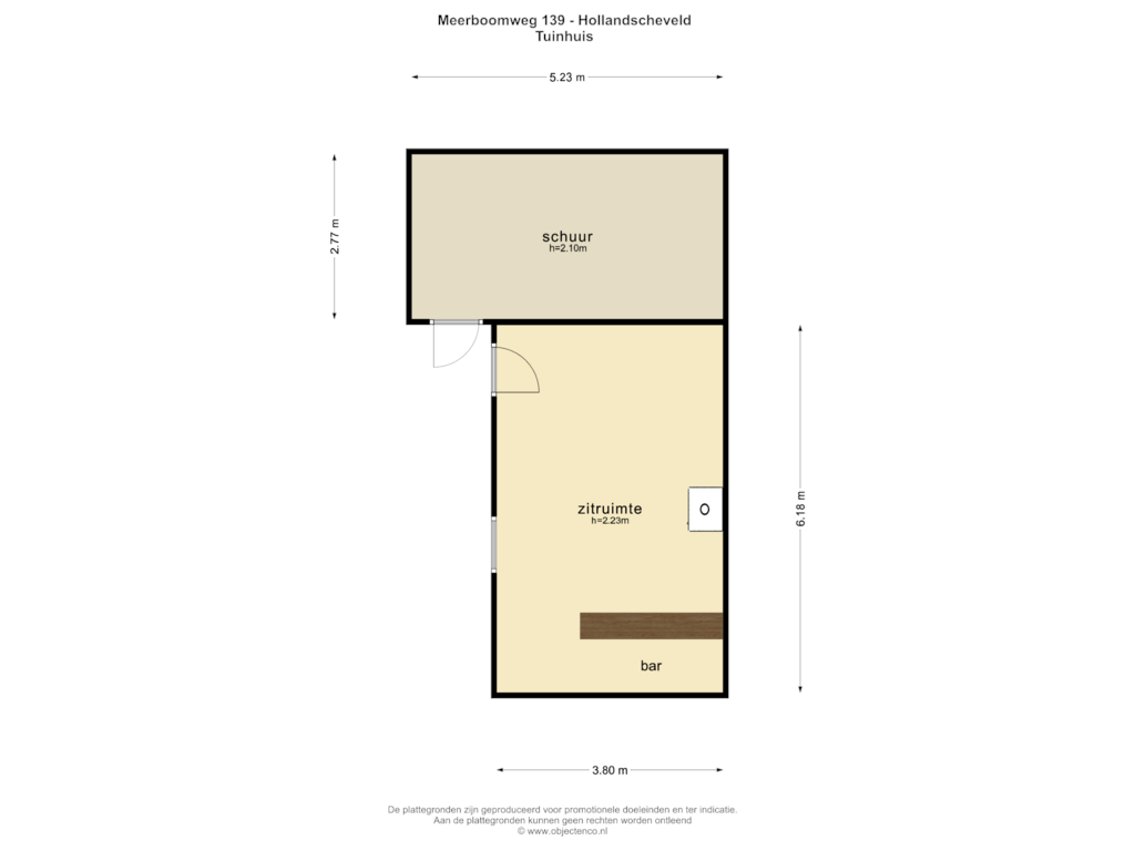 Bekijk plattegrond van TUINHUIS van Meerboomweg 139