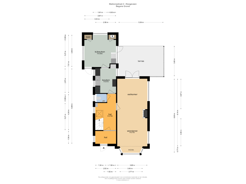 View floorplan of BEGANE GROND of Stationsstraat 2