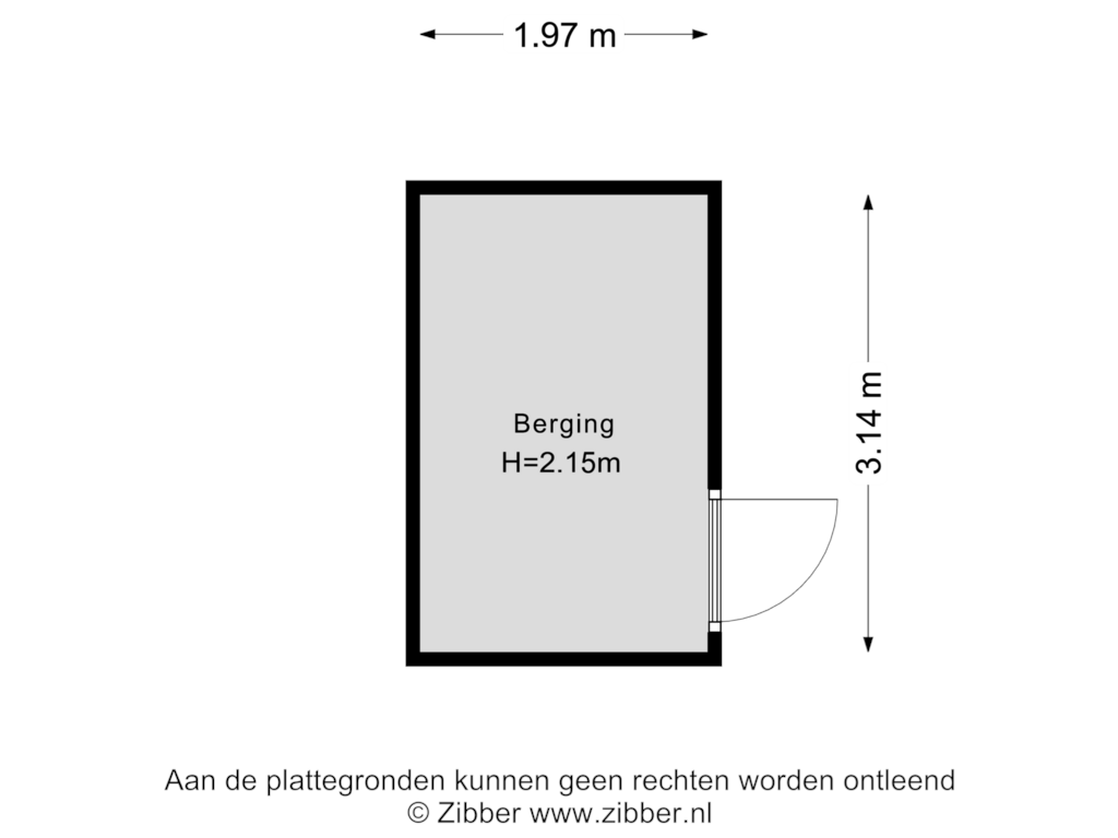 View floorplan of Berging of Frans Halsstraat 11