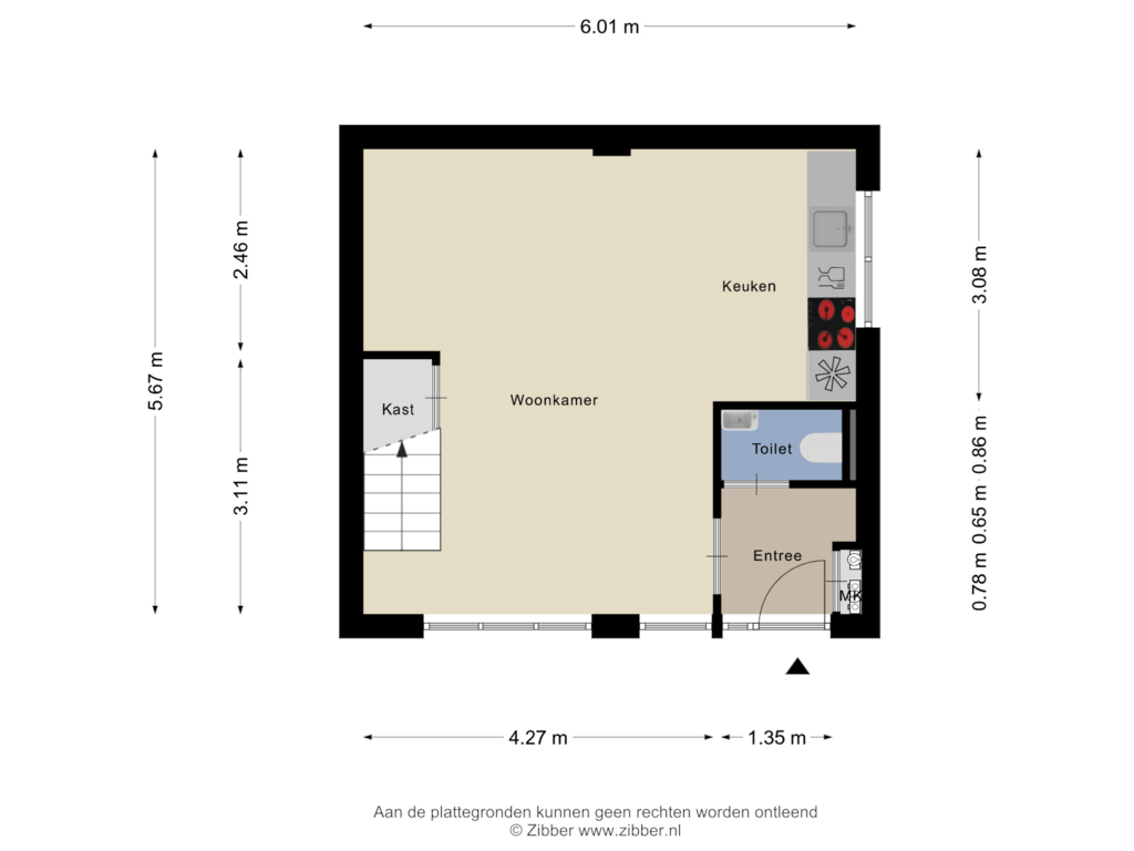 Bekijk plattegrond van Begane Grond van Fröbelstraat 6