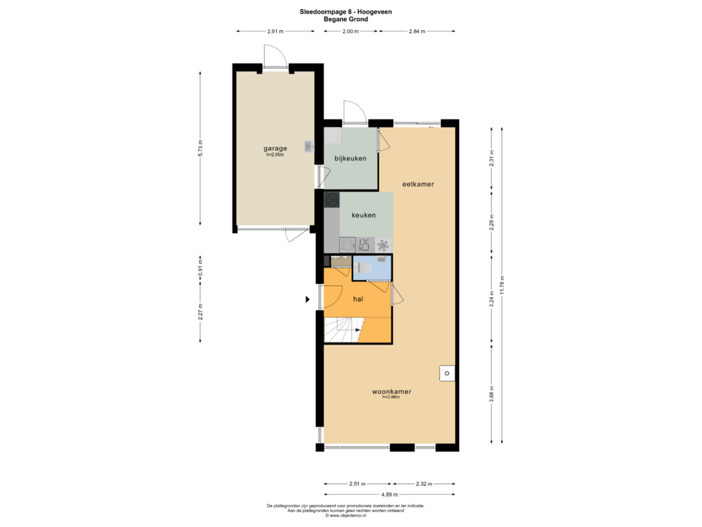 Bekijk plattegrond van BEGANE GROND van Sleedoornpage 8