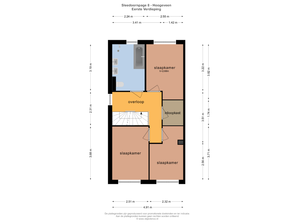 Bekijk plattegrond van EERSTE VERDIEPING van Sleedoornpage 8