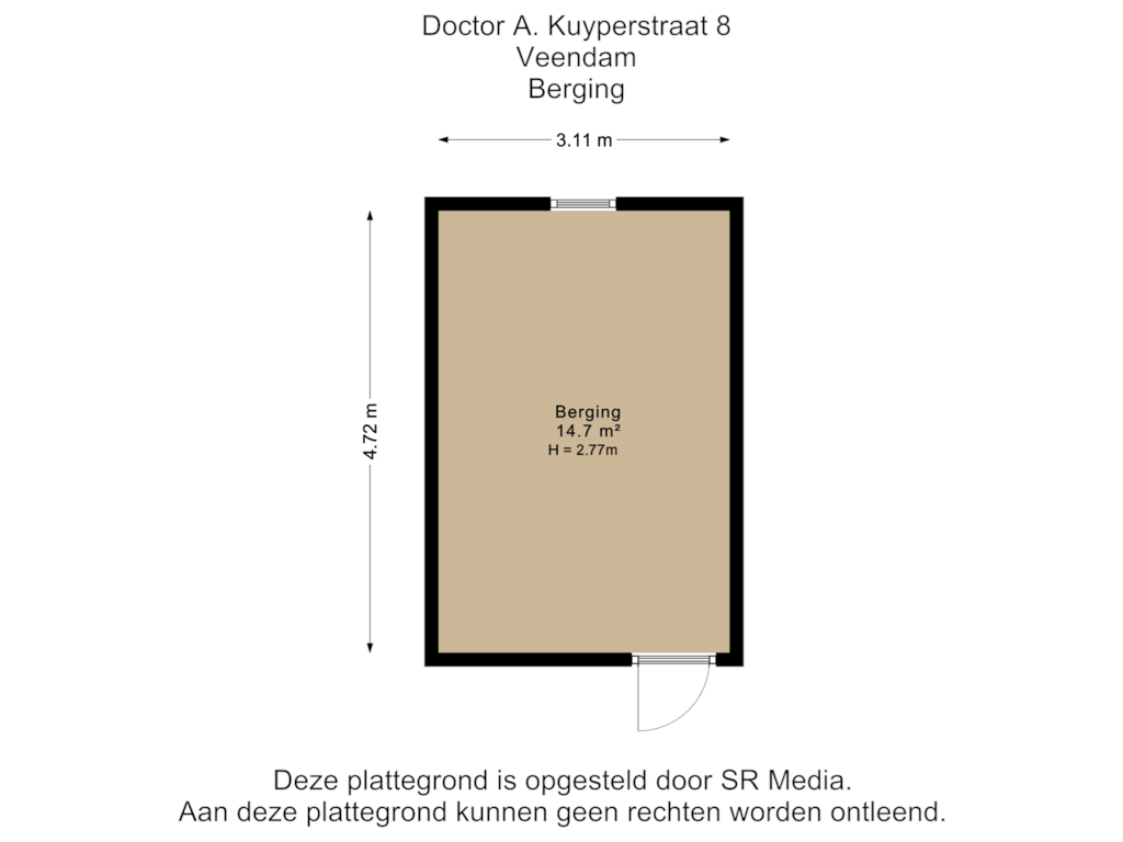 View floorplan of Berging of Dr. A. Kuyperstraat 8