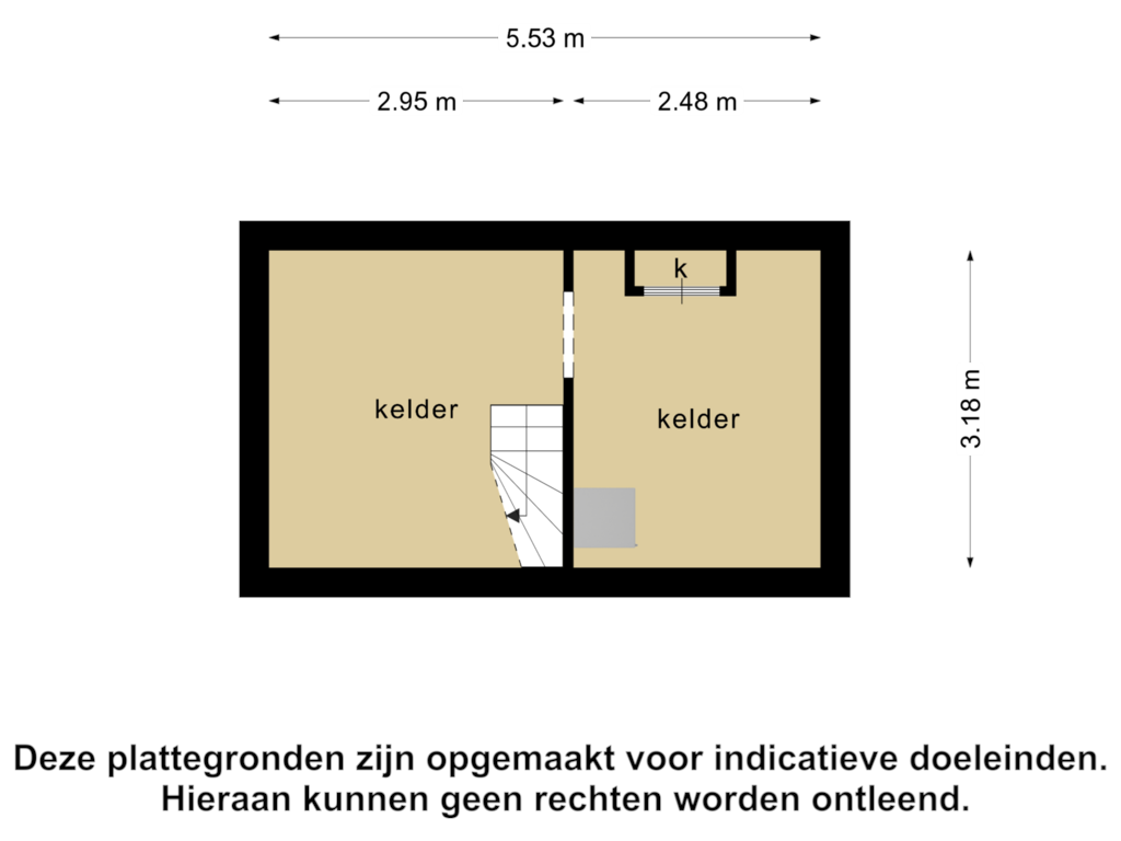 Bekijk plattegrond van Souterrain van Moerdijkse Postbaan 10