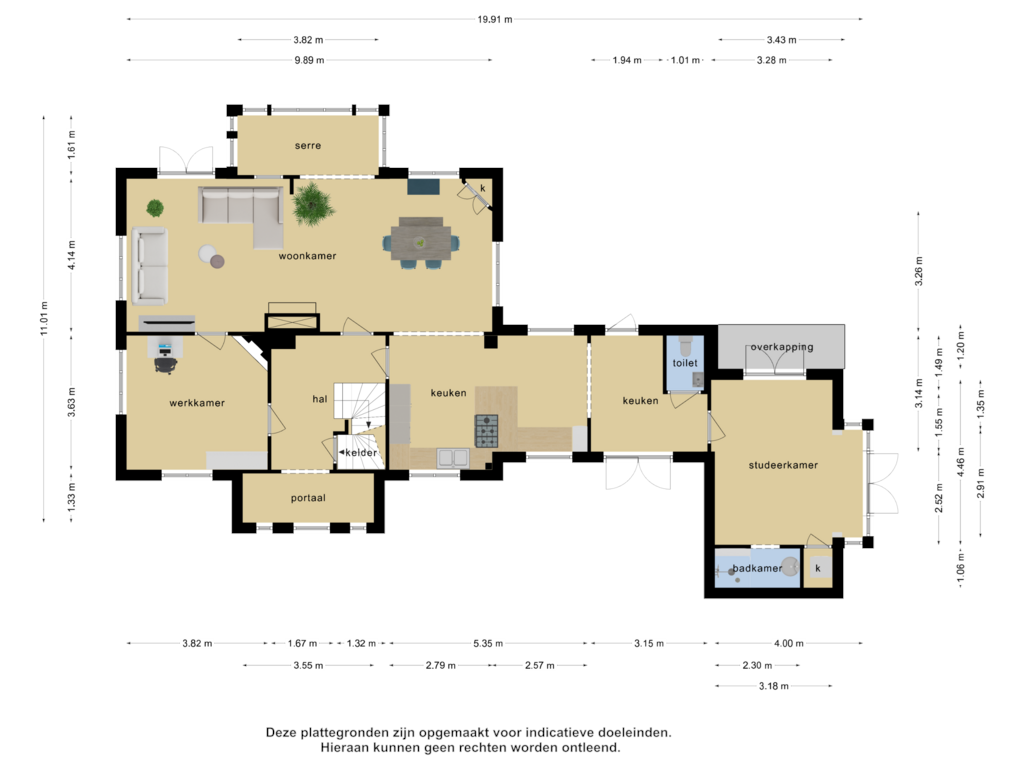 Bekijk plattegrond van Begane grond van Moerdijkse Postbaan 10