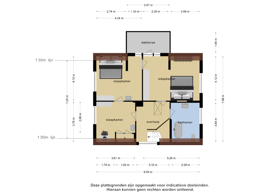 Bekijk plattegrond van 1e verdieping van Moerdijkse Postbaan 10