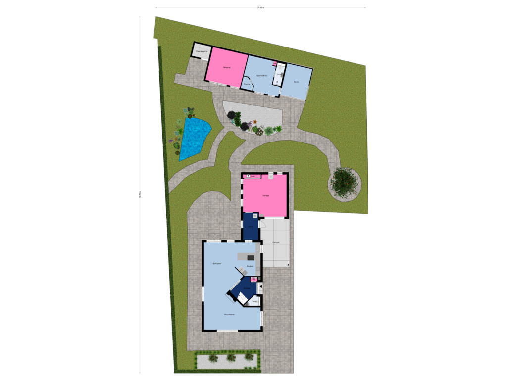 Bekijk plattegrond van Begane grond Tuin van Hoofdstraat 12-A