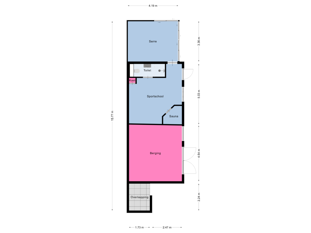 Bekijk plattegrond van Bijgebouw van Hoofdstraat 12-A