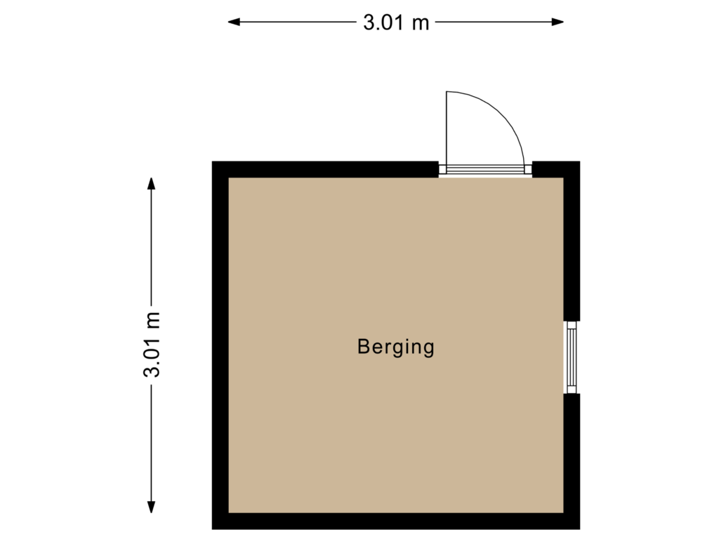 Bekijk plattegrond van Berging van Coevorderweg 27-067