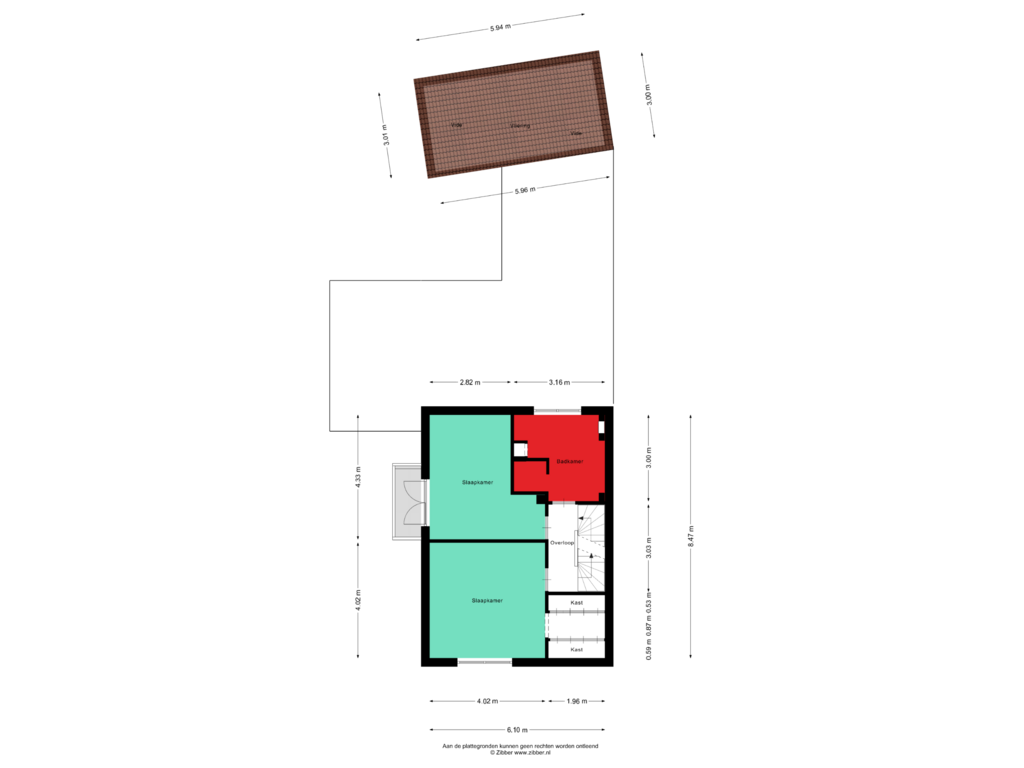 View floorplan of Eerste Verdieping of Hertogin Johannasingel 8-A