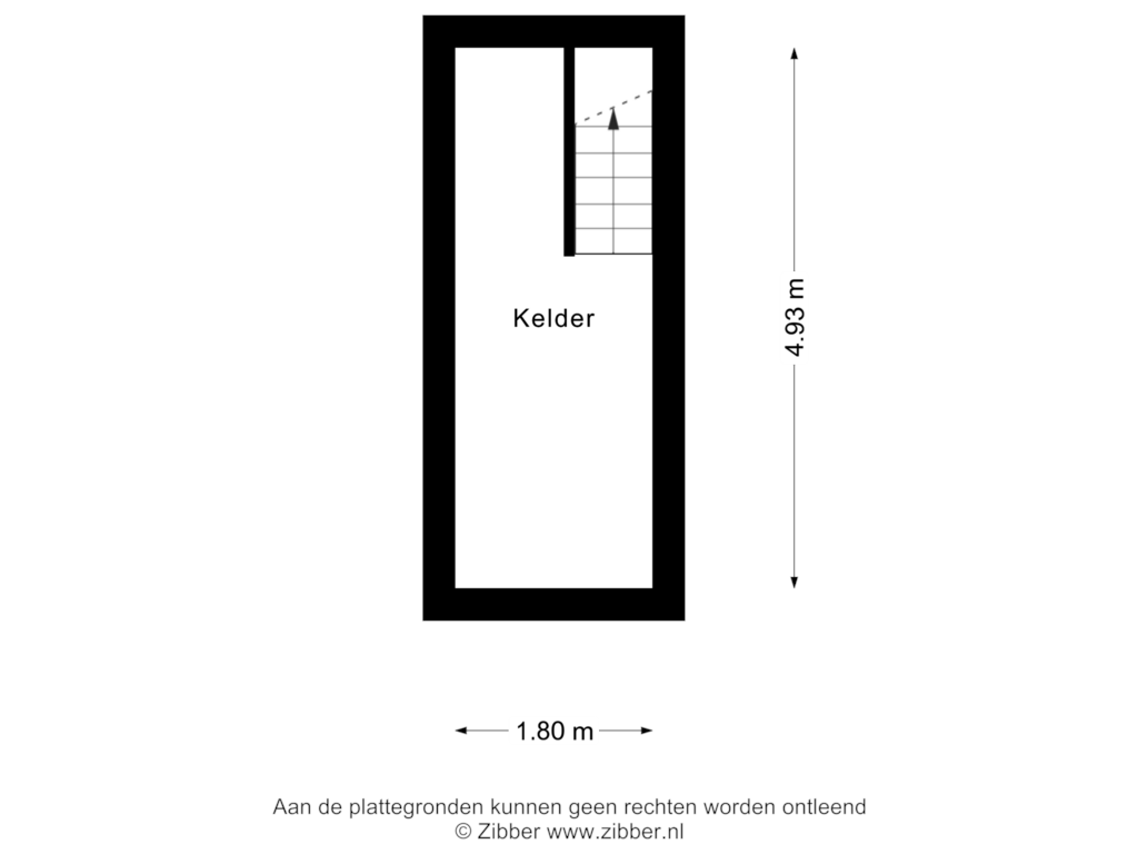 View floorplan of Kelder of Hertogin Johannasingel 8-A