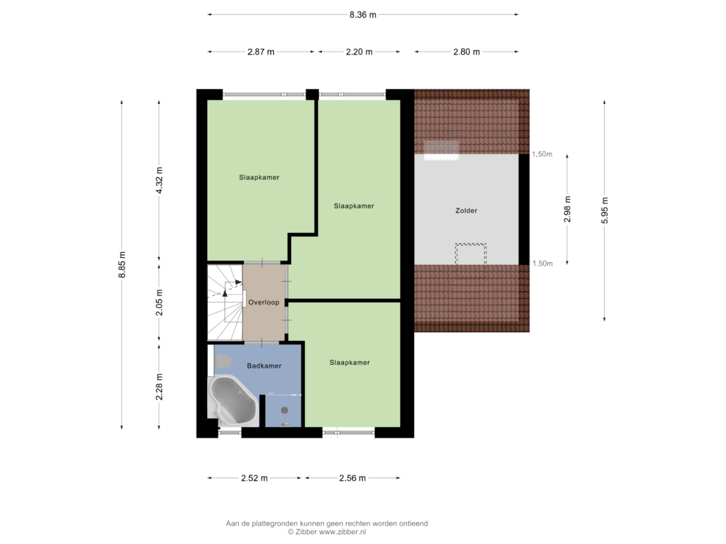 Bekijk plattegrond van Eerste Verdieping van Graaf Balthasarlaan 11