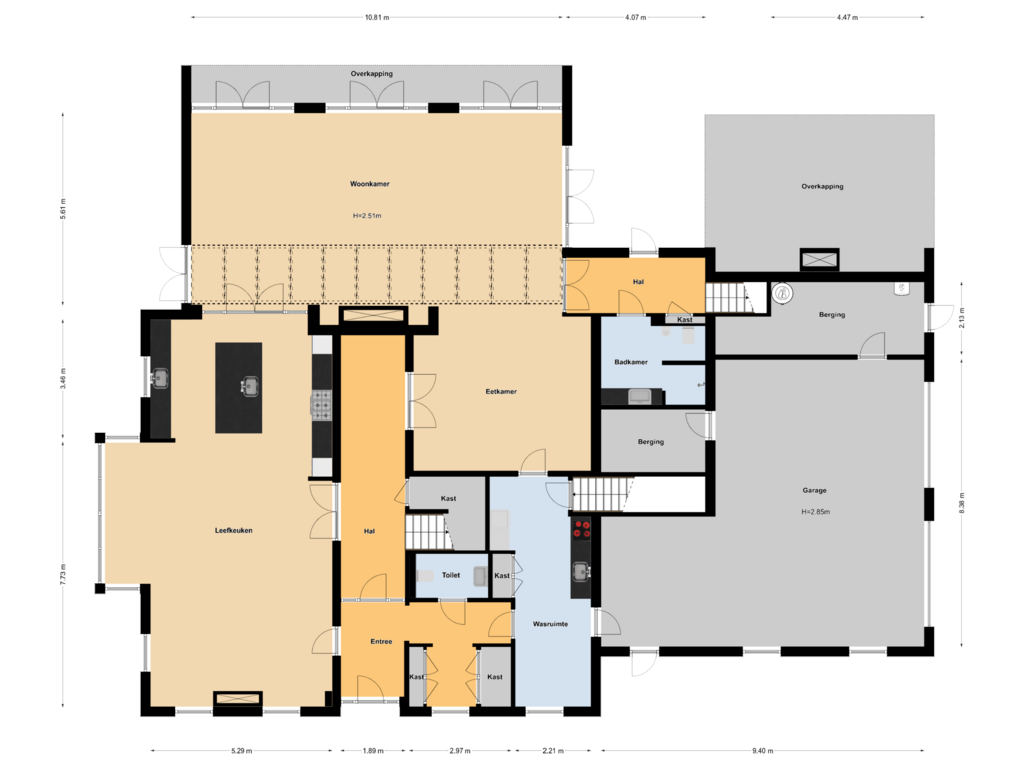 View floorplan of Floor 1 of Hofland 53