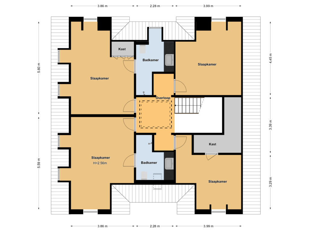 View floorplan of Floor 3 of Hofland 53