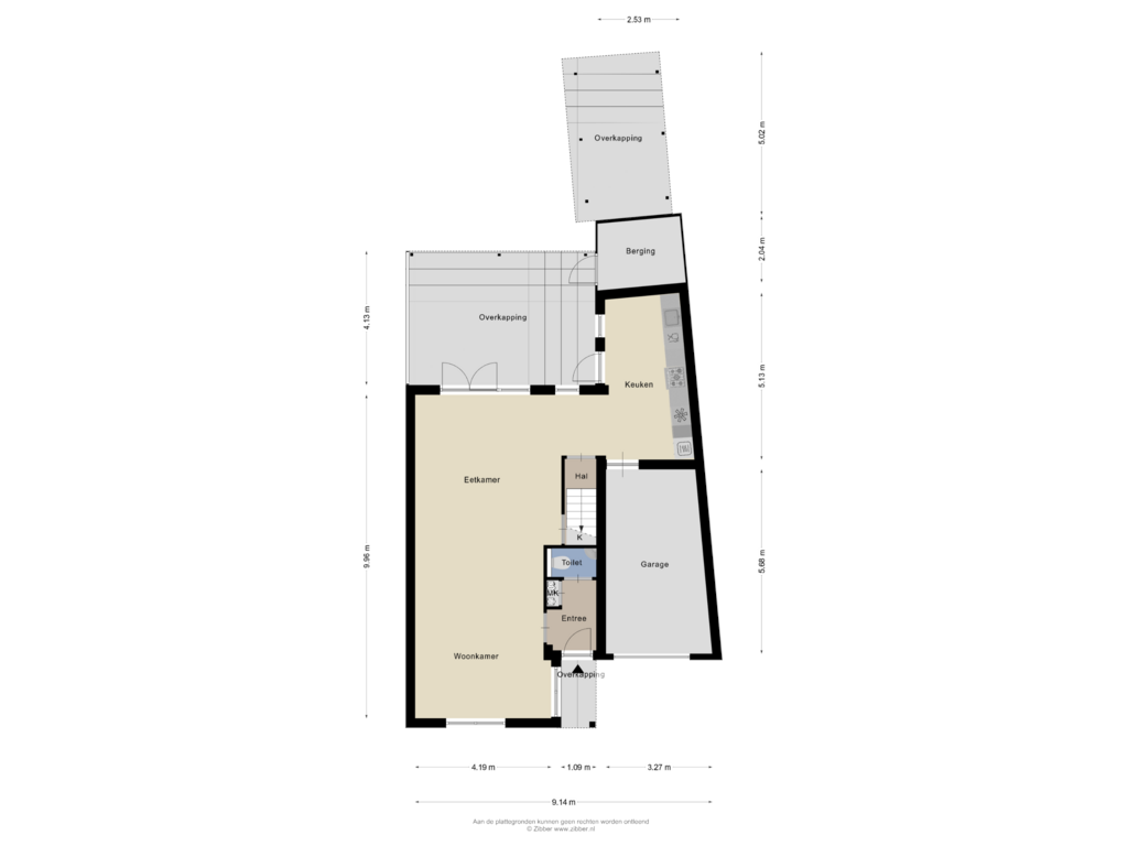 Bekijk plattegrond van Begane grond van De Oever 5