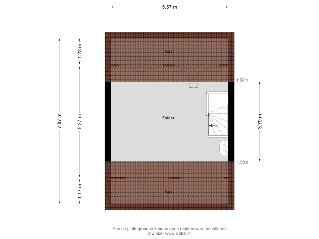 View floorplan of Tweede verdieping of De Oever 5