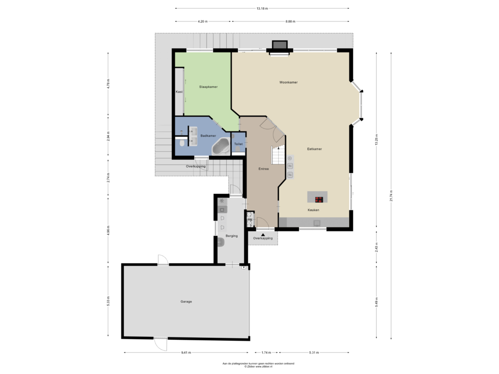 Bekijk plattegrond van Begane Grond van Westerenbanweg 13