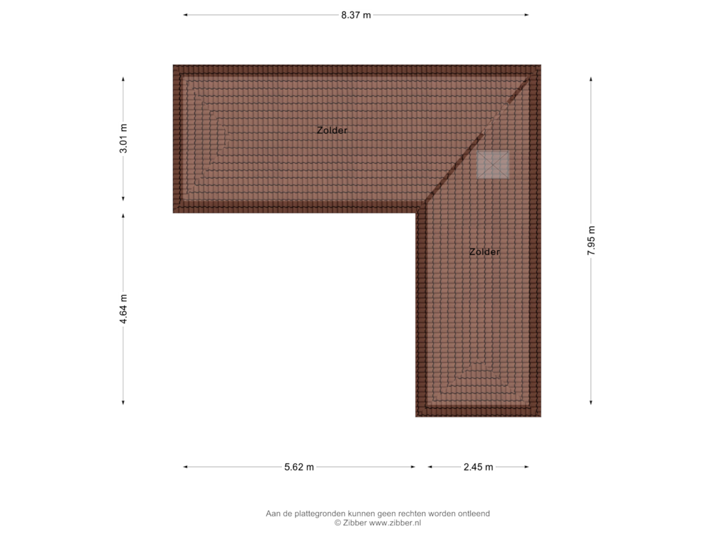 Bekijk plattegrond van Zolder van Westerenbanweg 13