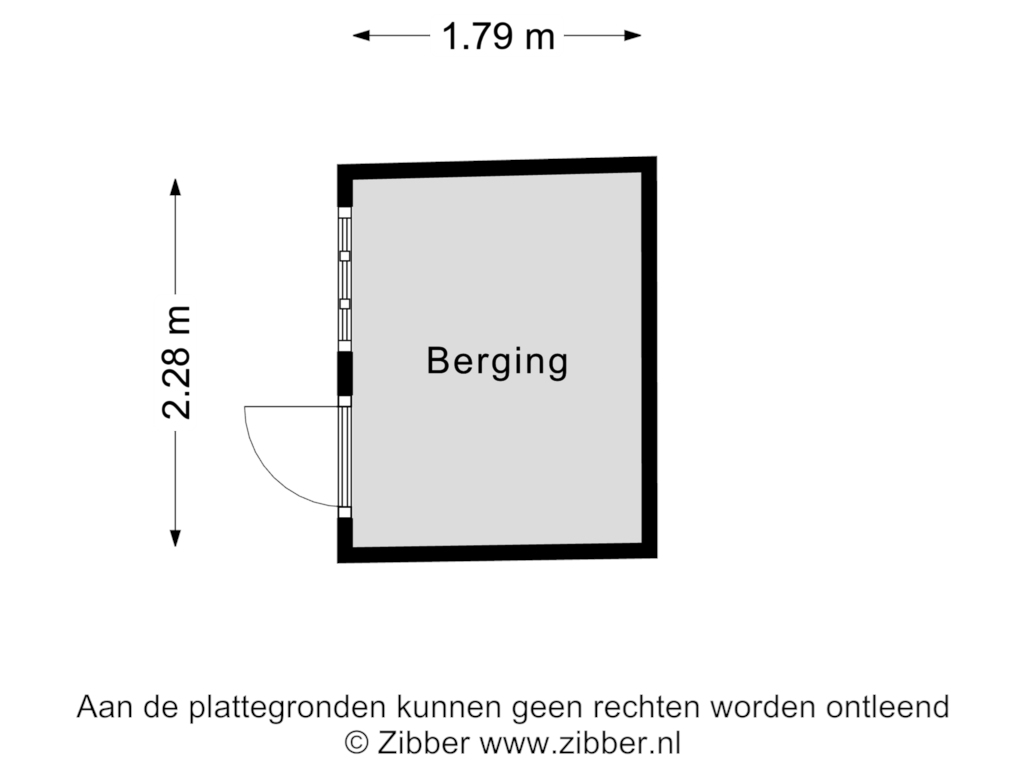 Bekijk plattegrond van Berging van Westerenbanweg 13