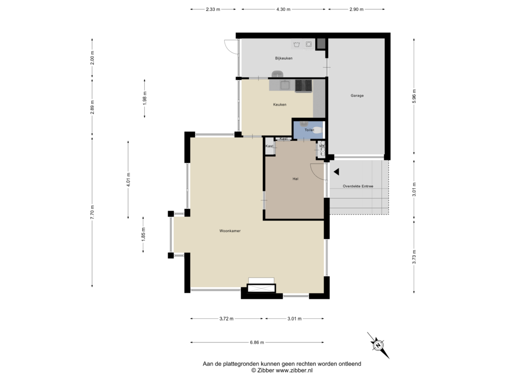 Bekijk plattegrond van Begane Grond van Prins Hendrikstraat 71-C