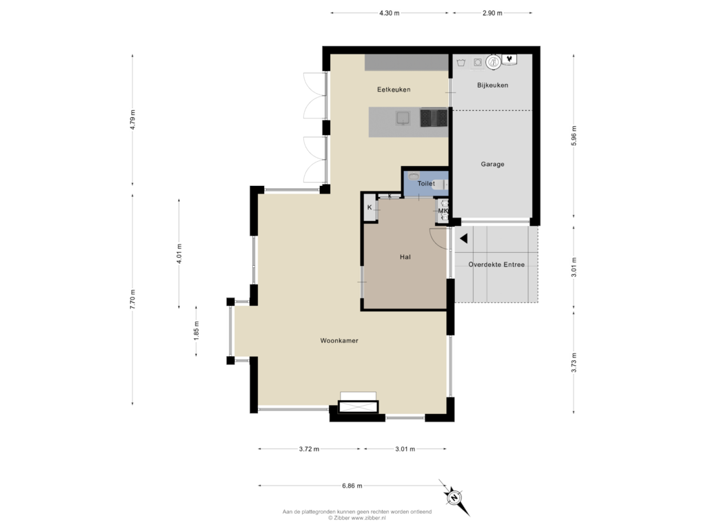 Bekijk plattegrond van Begane Grond (Optie) van Prins Hendrikstraat 71-C