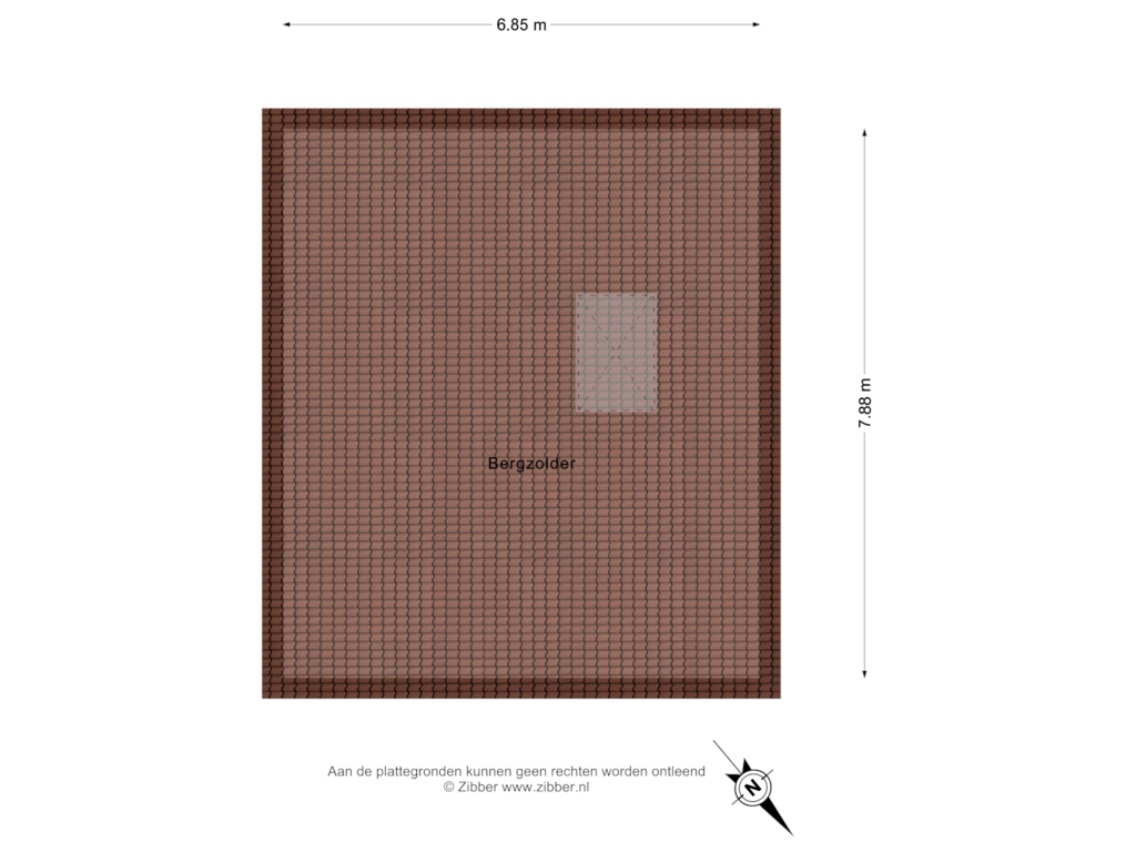 Bekijk plattegrond van Bergzolder van Prins Hendrikstraat 71-C