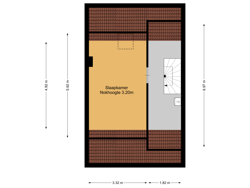 View floorplan of 2e verdieping of Patrijzenhof 220